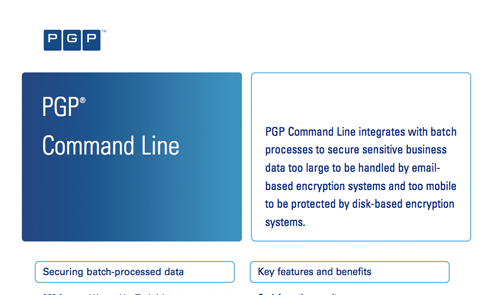 PGP Command Line Datasheet