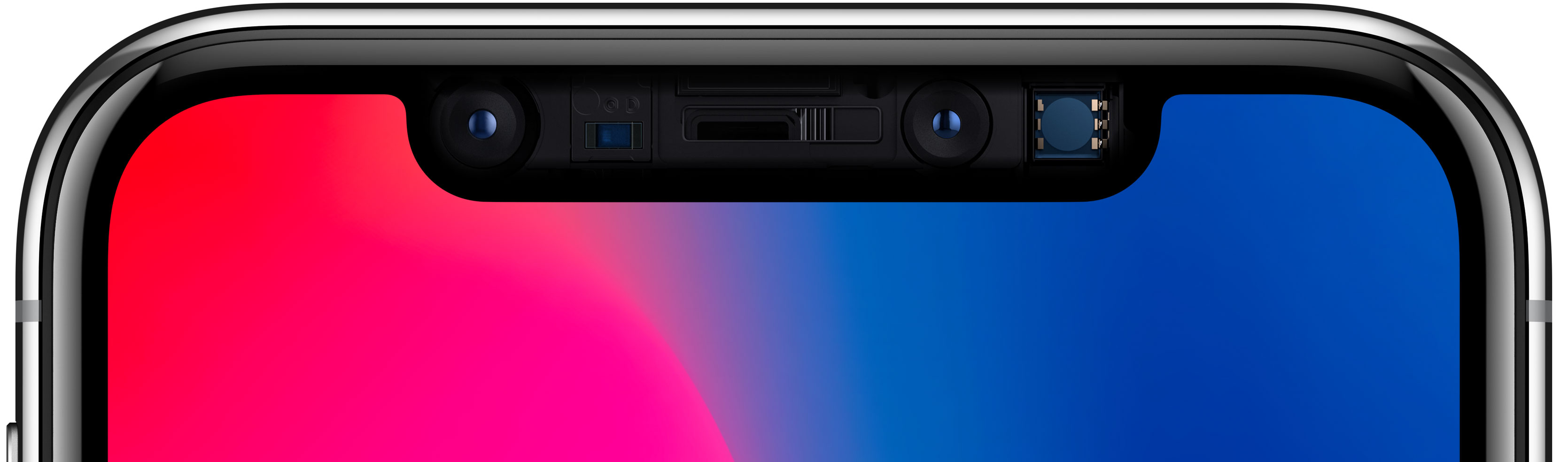 The TrueDepth sensor on the iPhone X